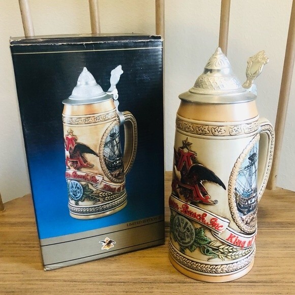 Anheuser-Busch Lidded Collectors Stein “H” Series Limited Edition III #105365 - Picture 1 of 15